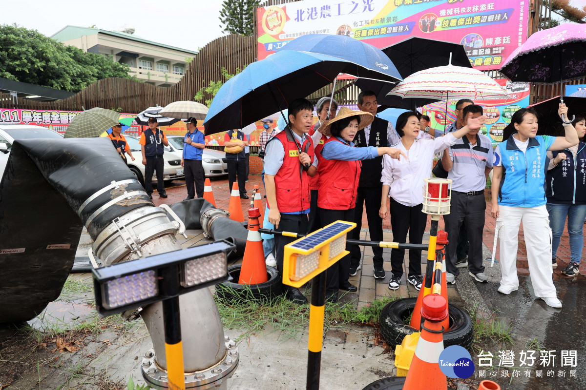 防梅雨鋒面致災　張麗善北港視察防汛整備