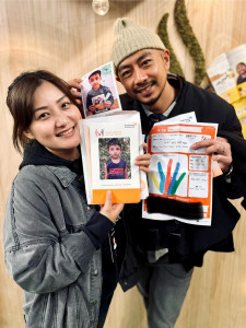 田元慧與先生在今年初資助五歲的孟加拉兒童阿敏，為家中增添新成員。(台灣世界展望會提供)