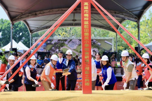 ▲陳其邁參加楠梓區藍田國民小學校舍新建統包工程動土典禮。