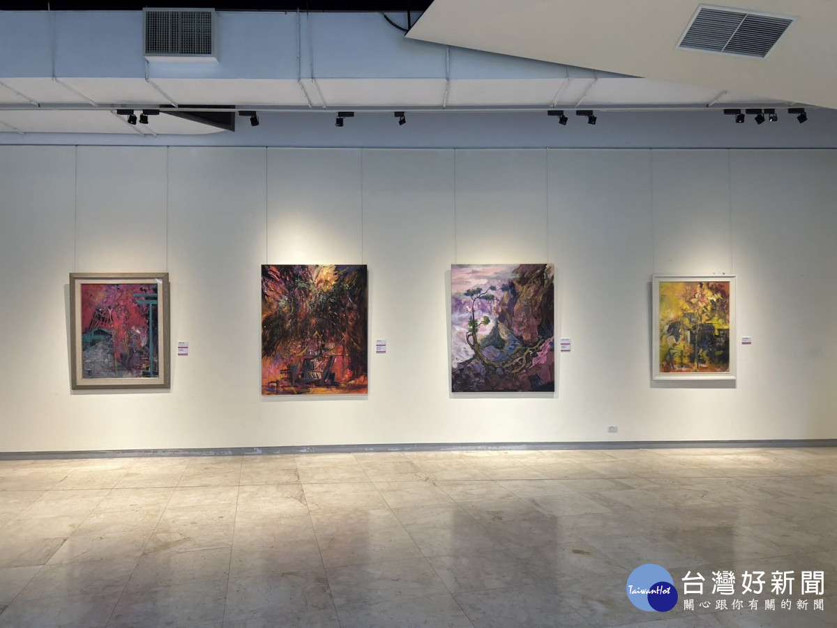 林純珠油畫創作「不忘初衷，游藝漫情」即日起展出。圖／記者鄧富珍攝