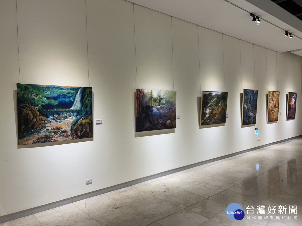 林純珠油畫創作「不忘初衷，游藝漫情」即日起展出。圖／記者鄧富珍攝