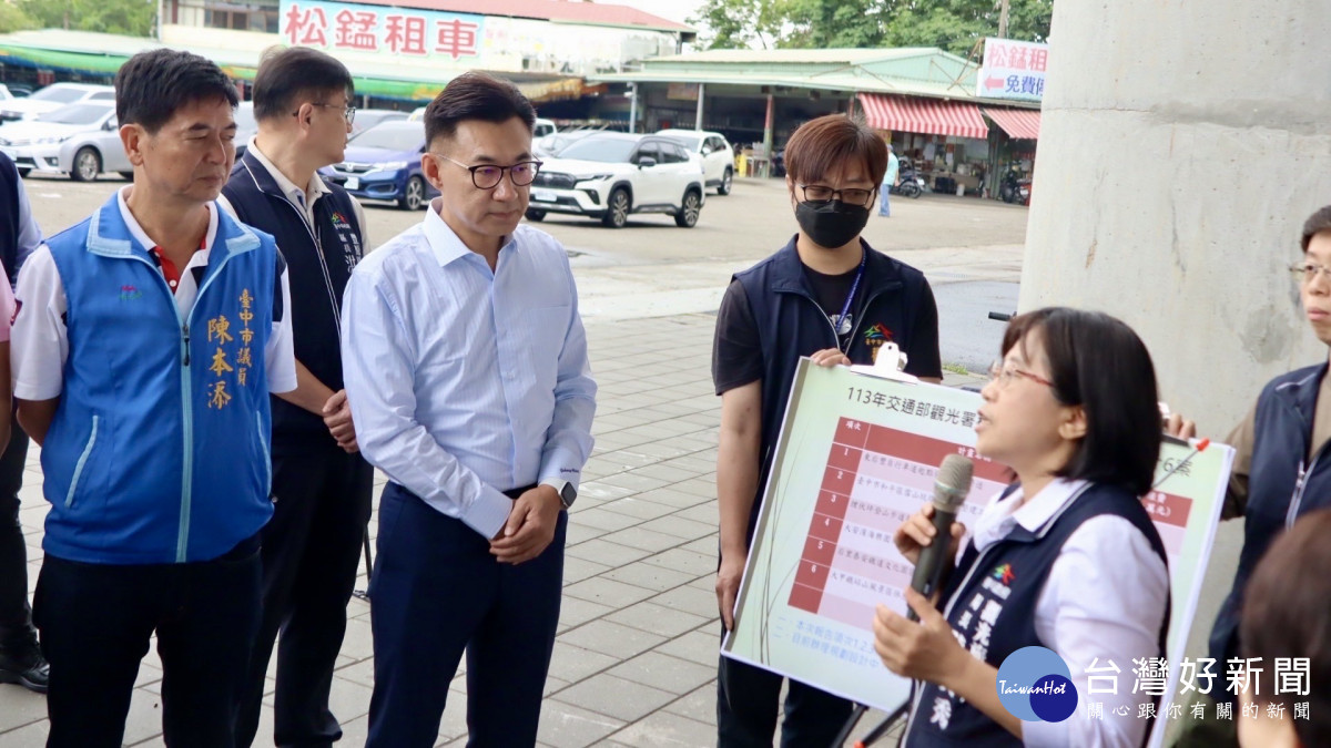 立法院副院長江啟臣追蹤「東后豐自行車道起點停車空間營造」規劃期程。