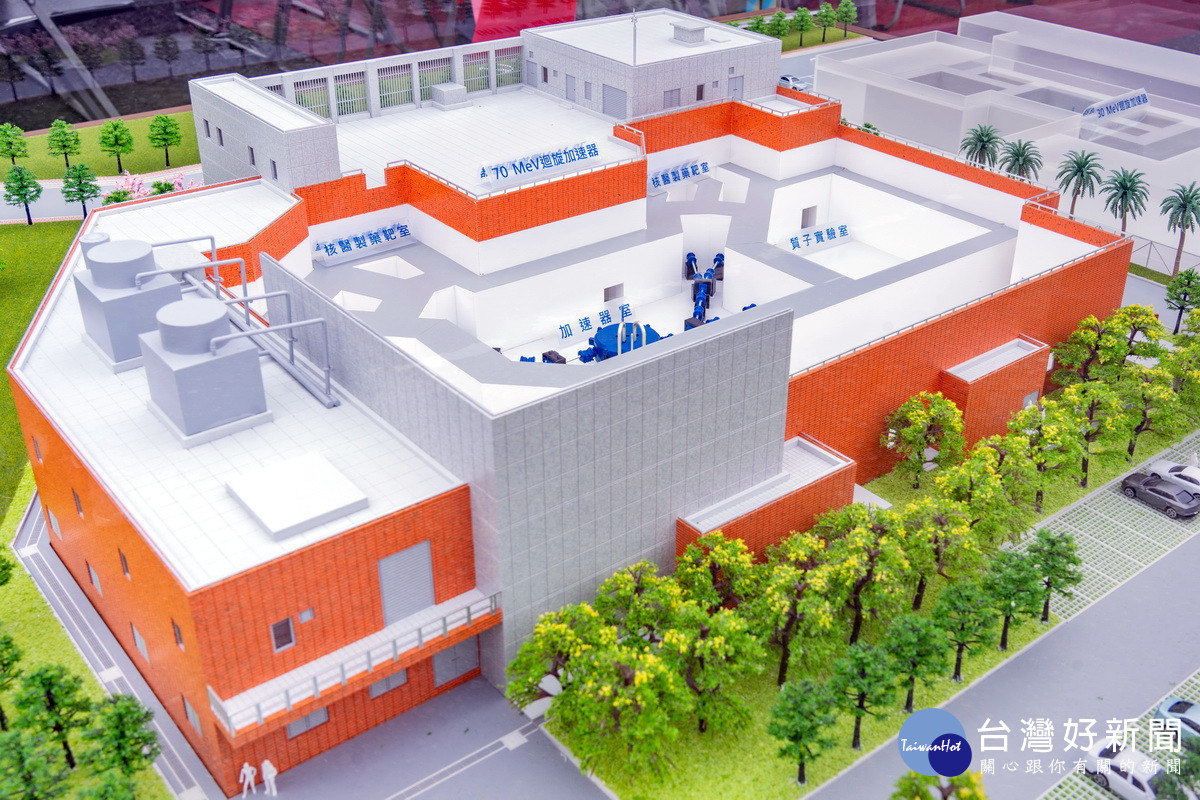 「70MeV中型迴旋加速器館新建工程」模擬圖。