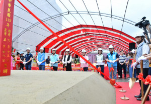 彰化縣第一棟青年住宅員林動土，預計將在114年底竣工。圖／記者鄧富珍翻攝