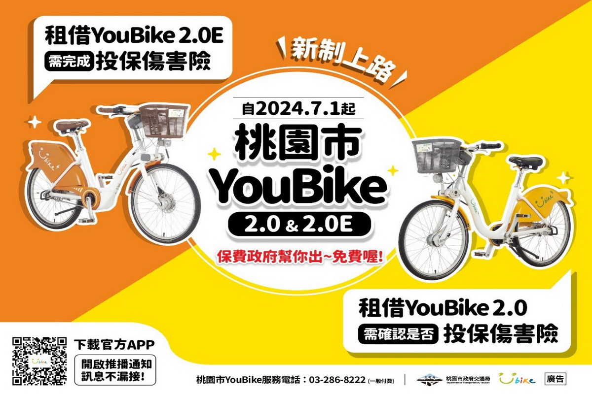 北北桃YouBike違規記點新制及傷害險投保7月1日上路。