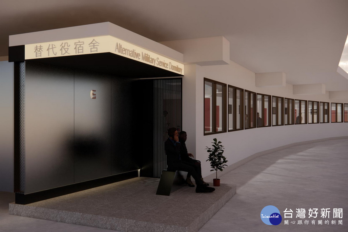 桃園市替代役男宿舍走北歐風有「家」的感覺。<br />
