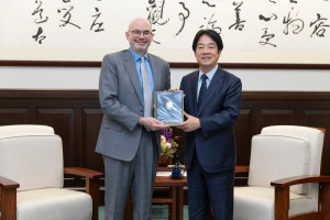 總統賴清德10日接見「美國在台協會台北辦事處（AIT/T）新任處長谷立言（圖／總統府提供）