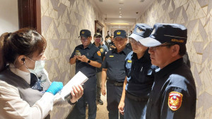 局長吳坤旭至桃園分局親自主持勤教並率隊執行