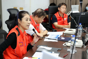 許縣長遠赴山區勘災再趕返南投主持應變會議。（縣府提供）