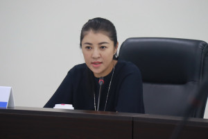 許縣長指示災後重建工作加緊腳步。（記者扶小萍攝）