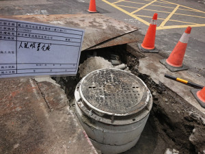 ▲高市水利局近日完成鳳山區瑞大街設置截流。