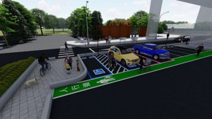 東后豐自行車道起點新設停車場3d模擬圖