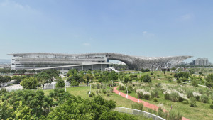 「臺中國際會展中心」是全臺唯一獲「鑽石級綠建築」認證