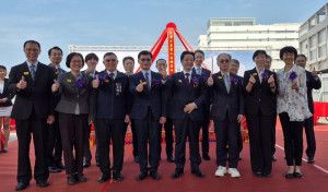 ▲台灣日東電工公司投資新臺幣44.83億元在高雄前鎮科技產業園區儲運用地舉行動土典禮。
