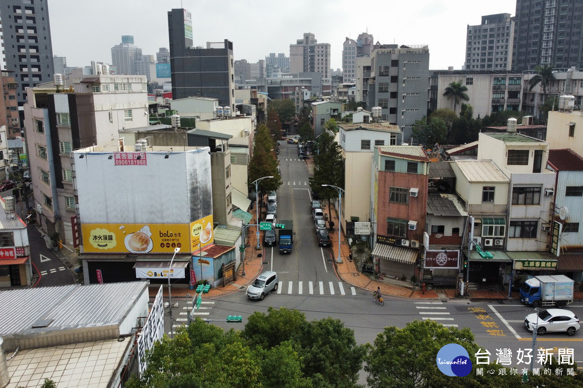博愛路中原路口現況。<br />
