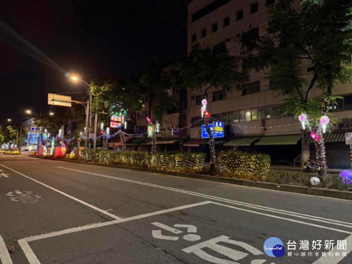 中壢新明市場前明德路分隔島華麗大變身。<br />
