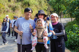 ▲推動2050淨零目標，陳其邁出席大社觀音山淨山活動號召市民響應環保。