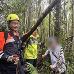 竹縣消防局派遣關西分隊上山成功搜救