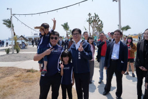 ▲高雄市長陳其邁結束美國輝達GTC大會回台，甫抵高雄便展開鐵人般滿滿行程。