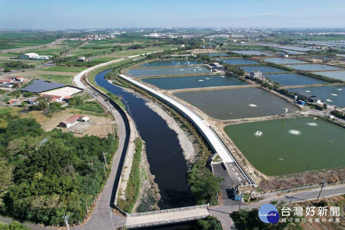 鹽水區岸內排水護岸治理工程二期完工