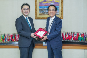 ▲林欽榮率隊回訪日本熊本縣市交流。