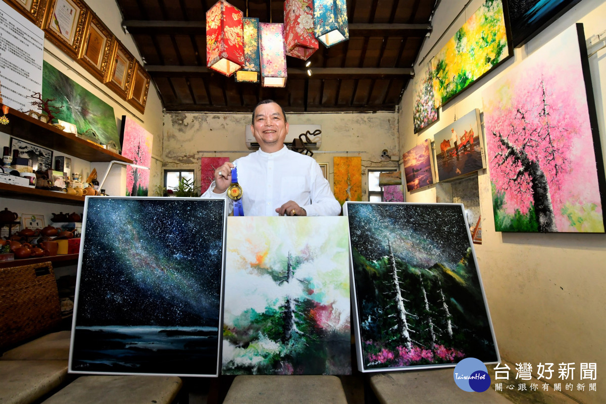 陳炳臣蟬連獲日韓藝術雙金獎，彰化文化軟實力再登國際舞台。圖／文化局提供
