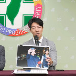 民主進步黨發言人吳崢（右）與台北市議員趙怡翔（左）。（圖／翻攝自翻攝自民主進步黨YouTube直播）