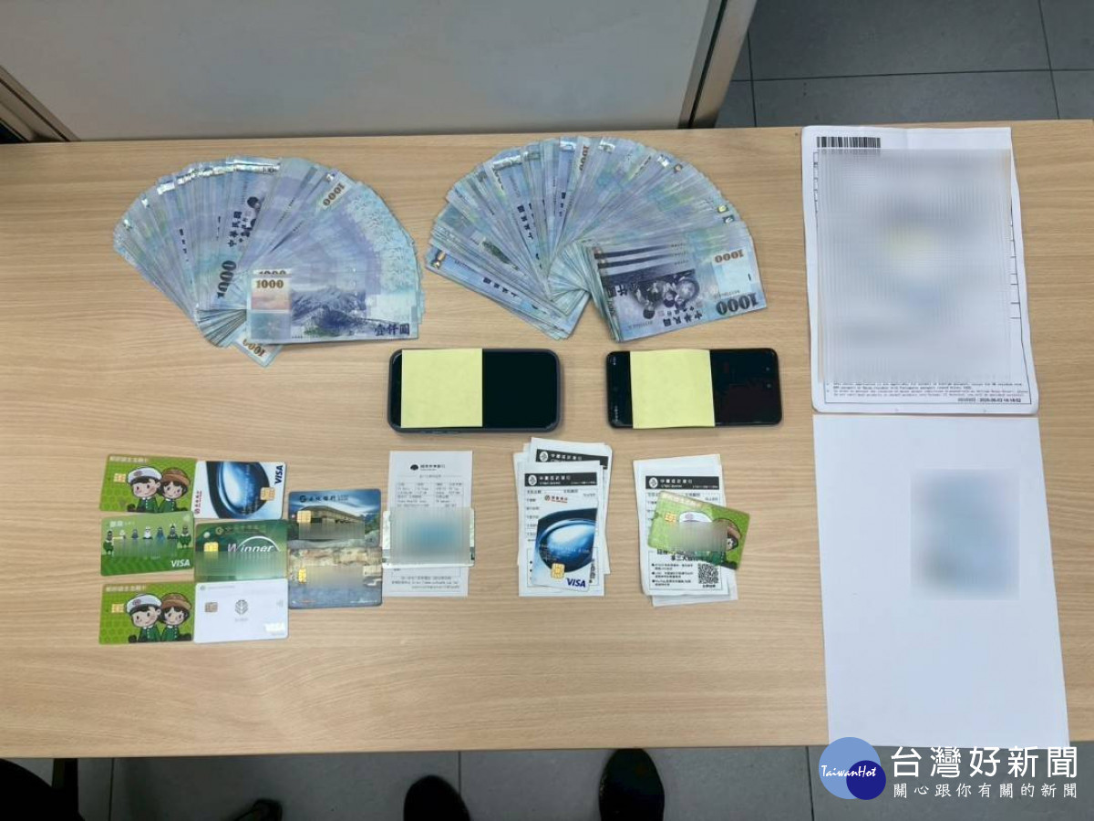 蘆竹警強勢打詐應百斬，斬獲境外詐團「提款機」。