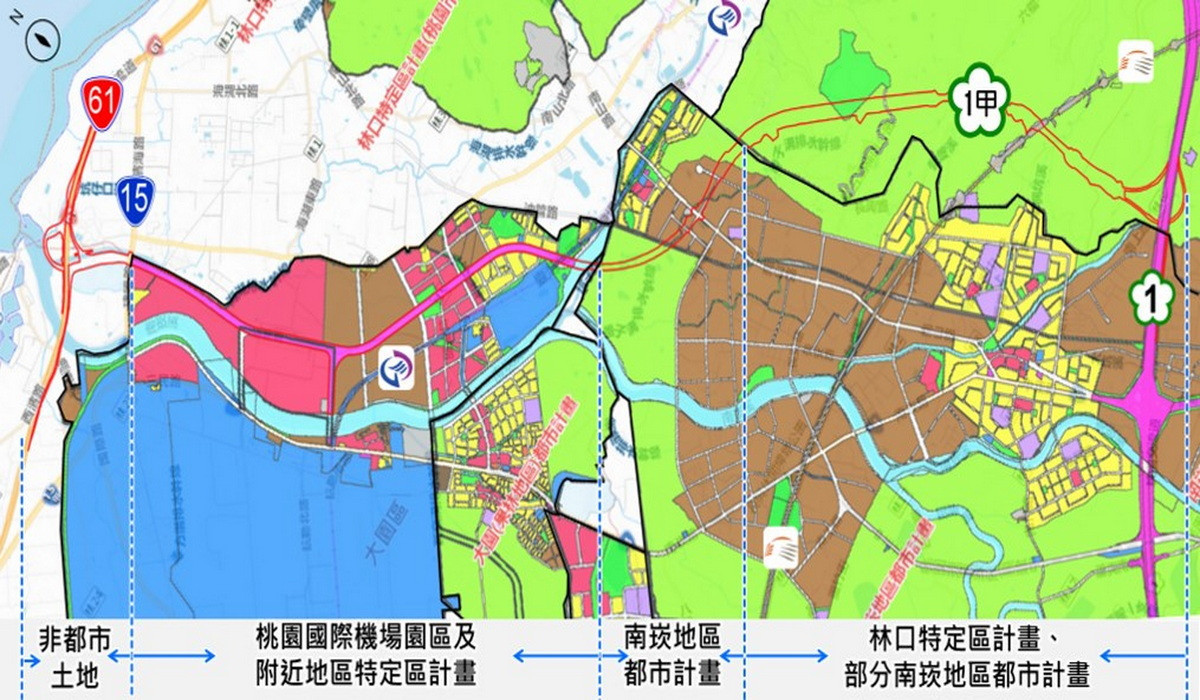 國1甲路線說明圖。<br />
