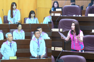 桃園市議員謝美英針對桃捷公司人力流失問題進行質詢。