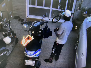中興警調監視器發現曾男行蹤。（中興分局提供）