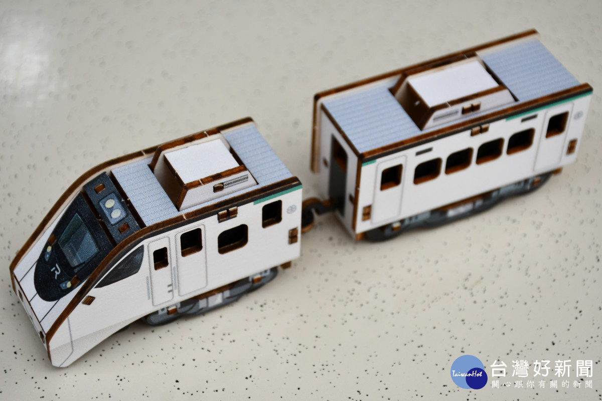超口愛的火車立體造型拼木。圖／彰化市公所提供