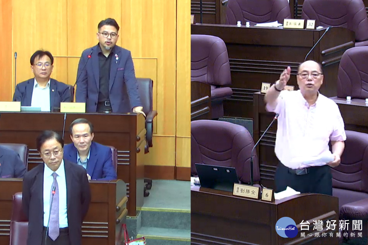 針對蘆竹新行政園區，桃園市議員劉勝全於提出質詢。<br />
