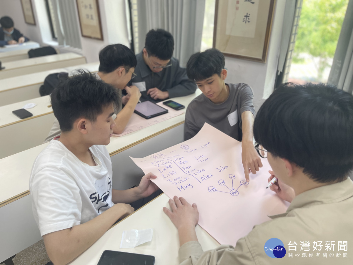 中原大學智慧運算與量子資訊學院「社群網絡分析」課程，學生分組討論情形。