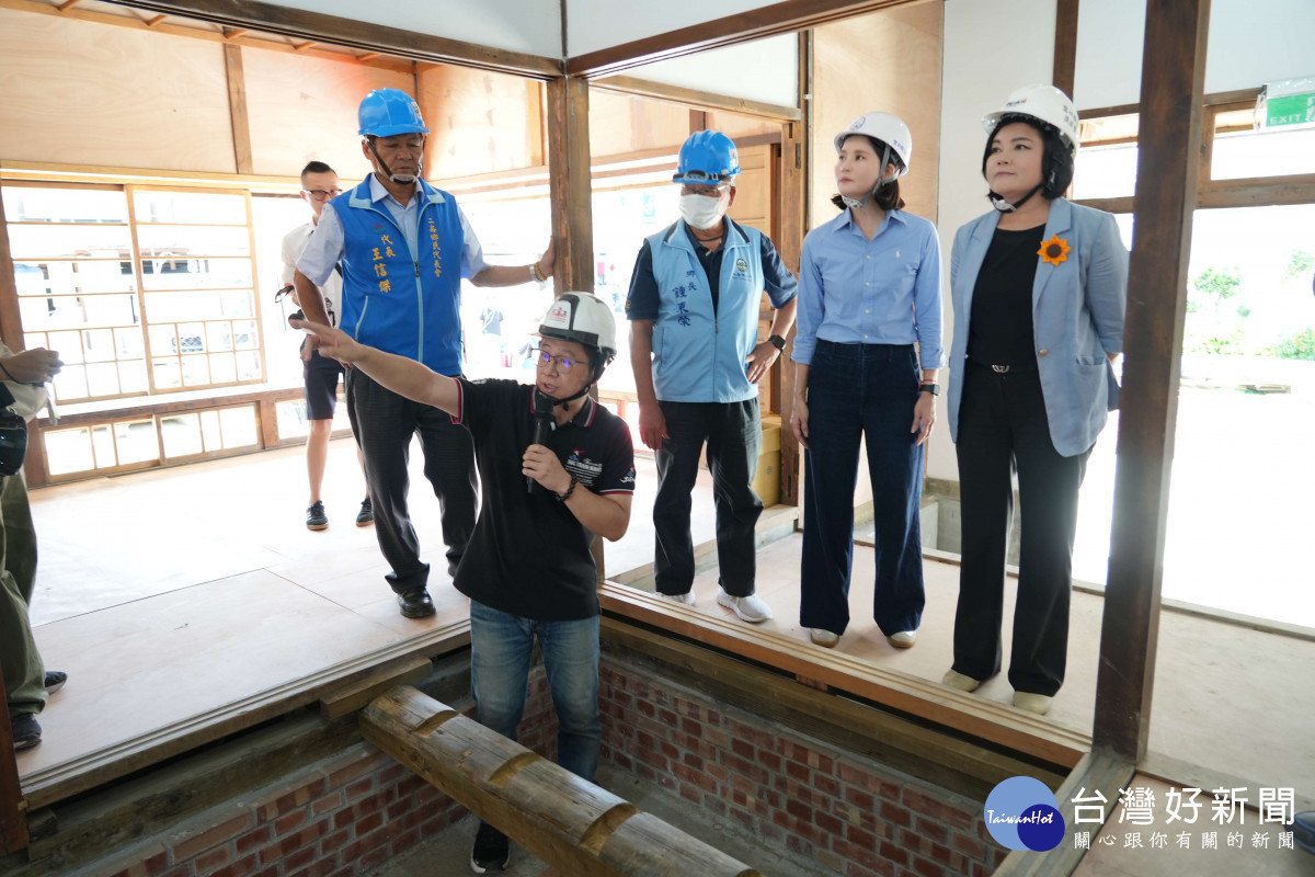 二崙分駐所眷舍修復工程即將於7月底完工，縣府今(19)日舉辦工地展／雲林縣政府提供