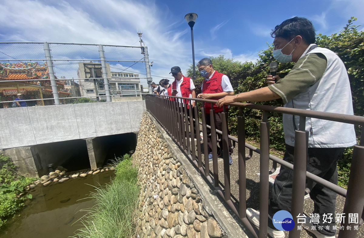 水利署與桃市府聯手防汛於水汴頭護岸進視察。