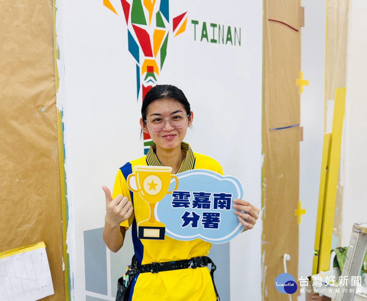 南分署「漆作裝潢」選手李佳薰3度挑戰全國賽，目標堅定、鎖定金牌。