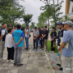 台中市議員張瀞分邀集社皮里長涂力旋會勘豐原國民暨兒童運動中心周邊交通。
