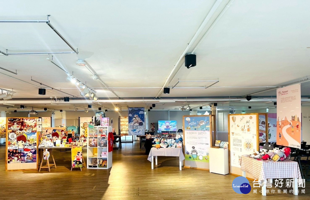 台灣IP角色授權展展區全景。(青年局提供)