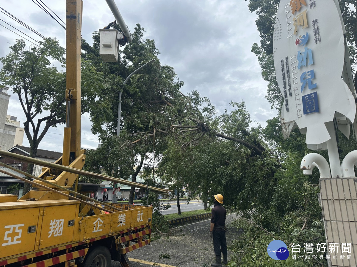 丹娜絲襲台嘉義市共31所學校提出災損通報／嘉義市府提供