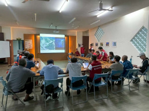 雲林縣政府提醒下游地區居民，若發現異常請立即撤離／翻攝照片