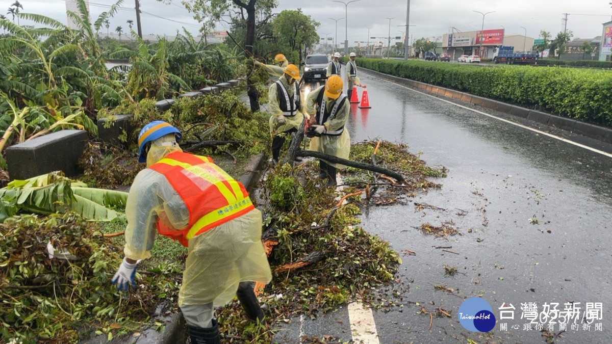 嘉義市府總動員進行清理與修復作業／嘉義市府提供