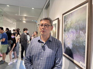 郭振坤師生成果展，主題涵蓋花鳥山水等自然景緻。