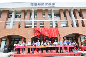 花壇老舊廢棄營區變身「政教藝文」三合一新地標。圖／記者鄧富珍攝