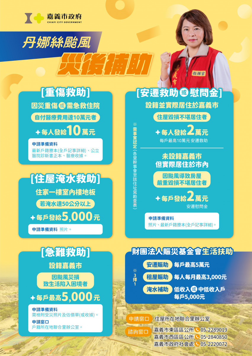 嘉義市政府啟動多元災後救助措施／嘉義市府提供