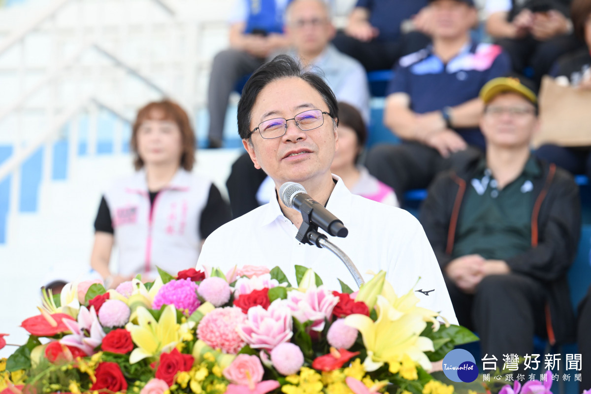 張市長勉勵選手超越自我、為桃園爭光。<br />
<br />
