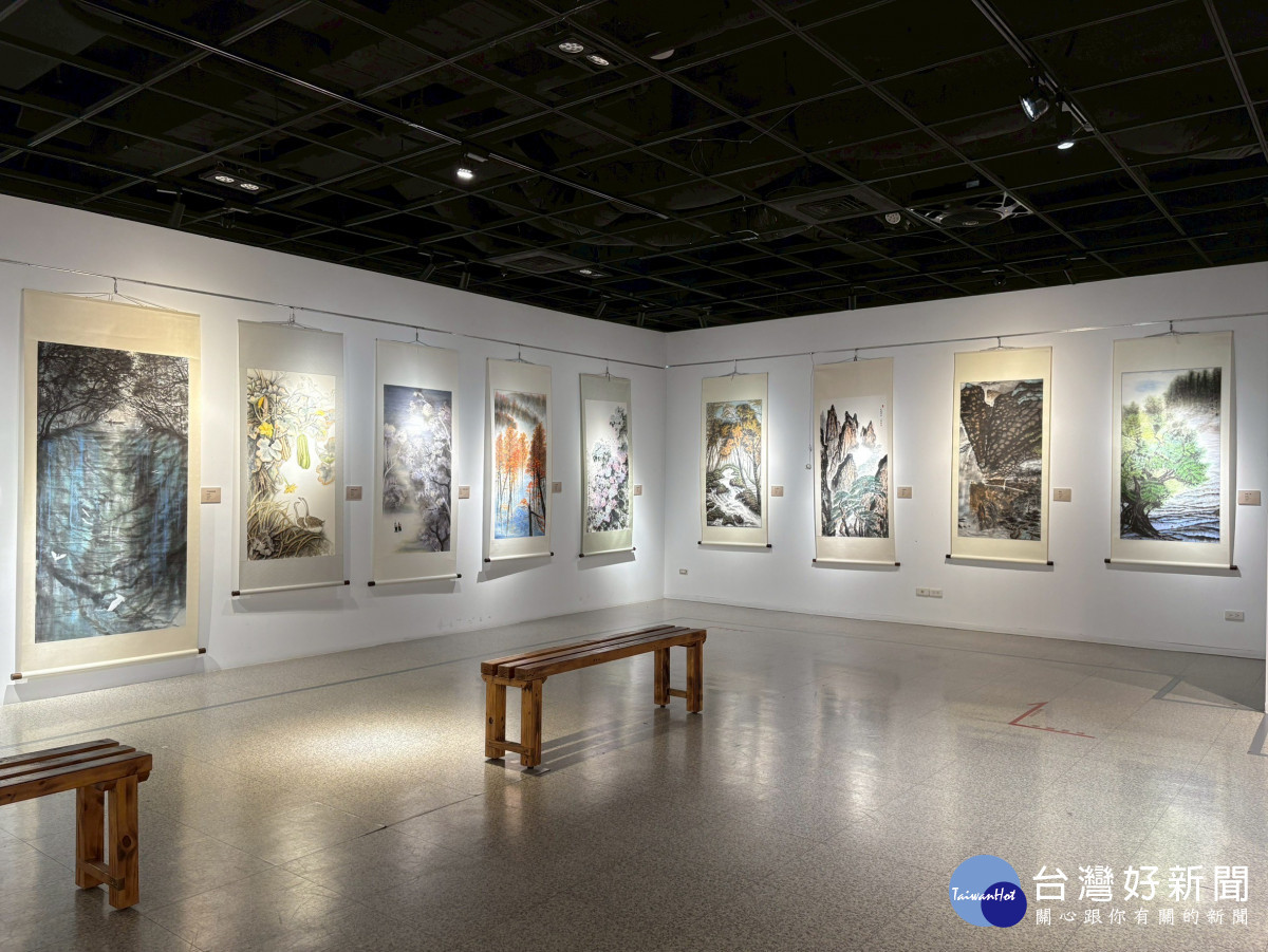 采墨畫會聯展彰化登場，水墨藝術展現自然之美。