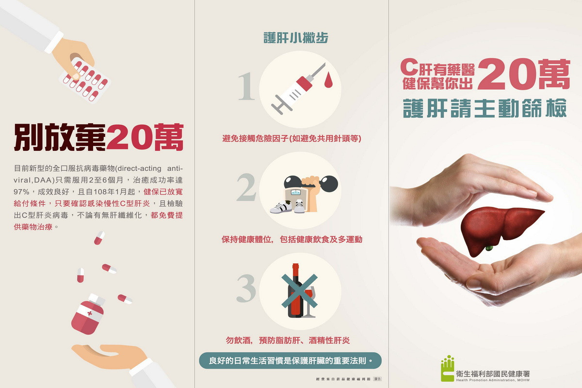 桃園市政府衛生局呼籲大家一同用行動呵護自己的肝健康。<br />
