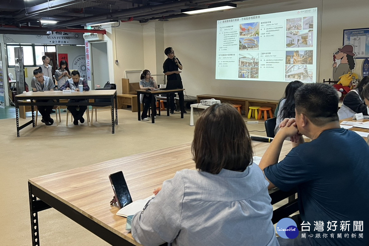 推動中壢新明市場重建，桃園市政府經濟發展局舉辦「新明市場攤商安置」說明會。