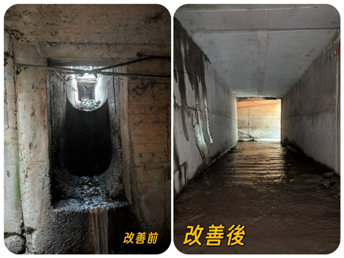 加大側溝尺寸銜接箱涵-讓排水效率提升